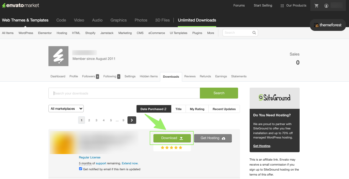 Purchase Code Screenshot